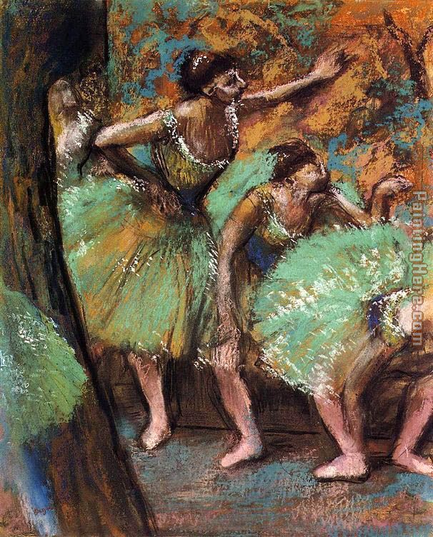 Dancers IV painting - Edgar Degas Dancers IV art painting